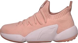 Li Ning Culture Street Shoes - Zapatillas de bádminton para mujer, color rosa y blanco