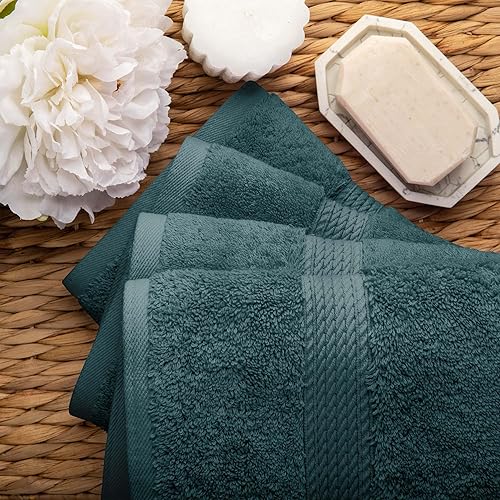 Vista 82 de SUPERIOR - Juego de toallas de algodón egipcio de 28.22 oz/m², incluye 2 toallas de baño, 2 toallas de mano, 2 toallas para la cara, artículos