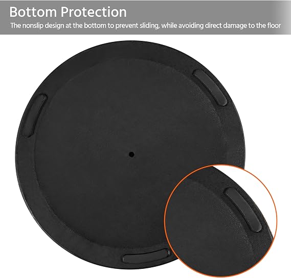 Yaheetech 26.5lbs Heavy Duty Outdoor Umbrella Base, Black | Patio Umbrella Stand, 18'' Antiqued Round Resin Construction, All Weather for Deck, Poolside, Garden