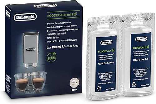De'Longhi EcoDecalk Descalcificador, solución de descalcificación universal ecológica para máquinas de café y espresso, paquete de 2 (1 uso por