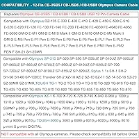 Vista 2 de MaxLLTo Datos de PC USB + cable de carga de alimentación de batería para cámara Olympus CB-USB8