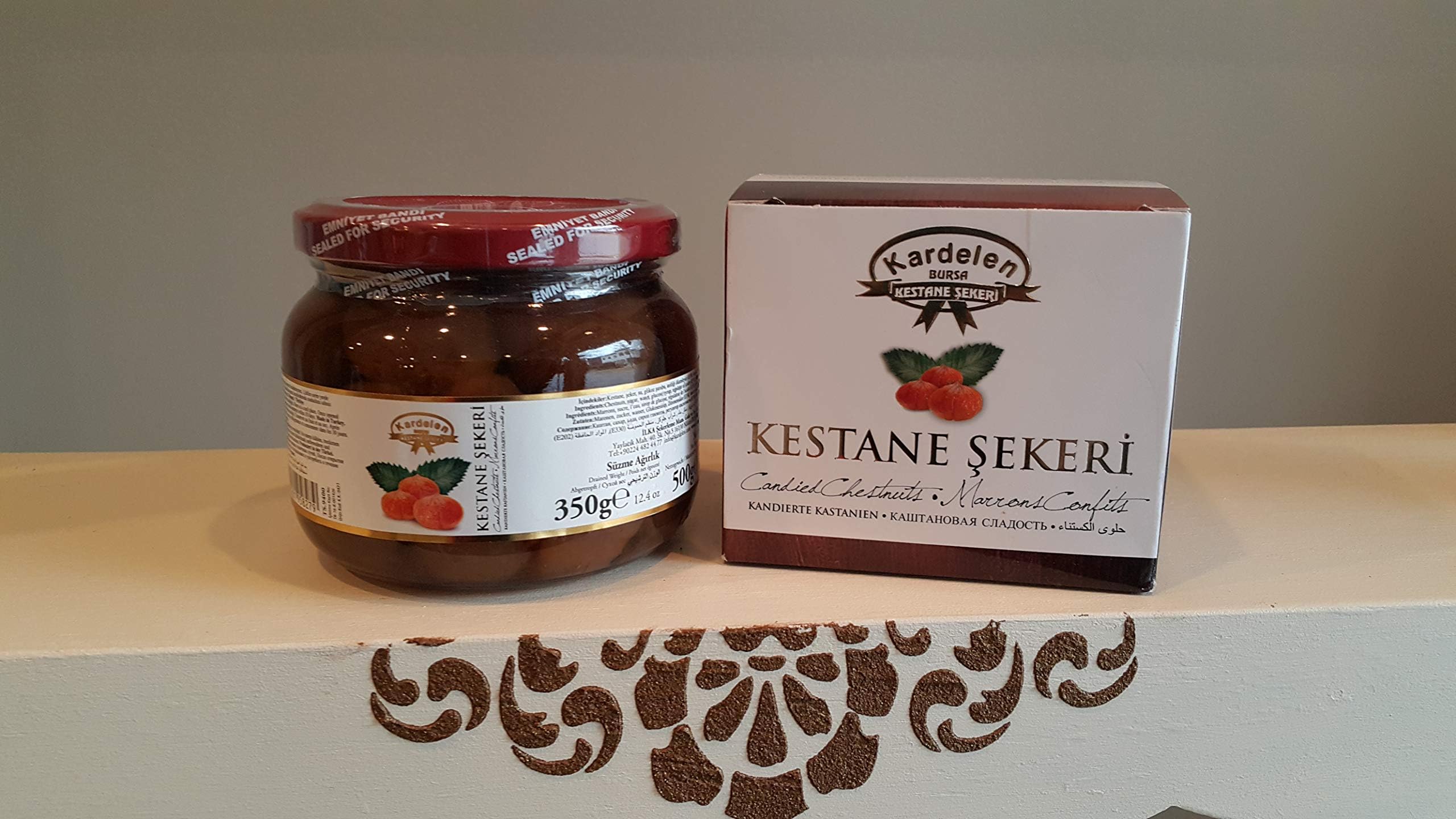 Kardelen Jarred Candied Chestnuts in Syrup 500gr (17.64oz)