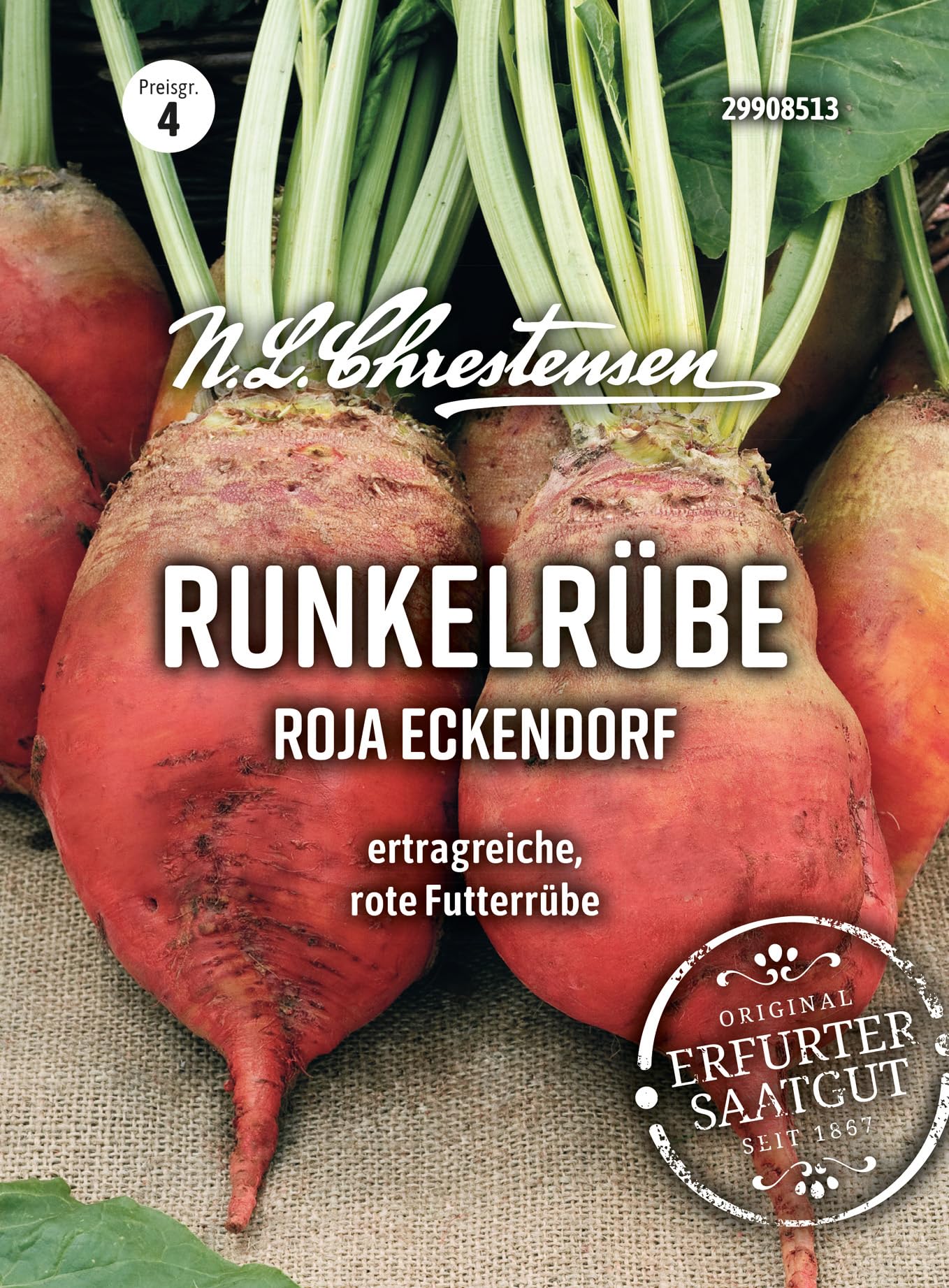 N.L. Chrestensen Futterrbe Runkelrbe Roja Eckendorf rot (Eckdorot Typ  Rote Walze) Rbe saftfutter : Amazon.de: Garten