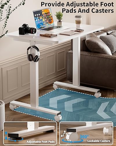 Miniatura 100 de Okin Escritorio eléctrico pequeño de pie, 40 x 24 pulgadas, altura ajustable, color negro, estación de trabajo para oficina en casa Negro