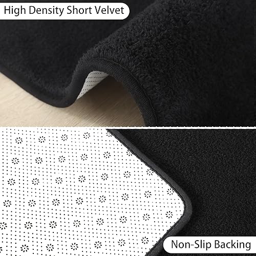 Miniatura 46 de Keeko Alfombras de área de 4 x 6 pies para sala de estar, alfombra suave y moderna de espuma viscoelástica para dormitorio, alfombra de interior