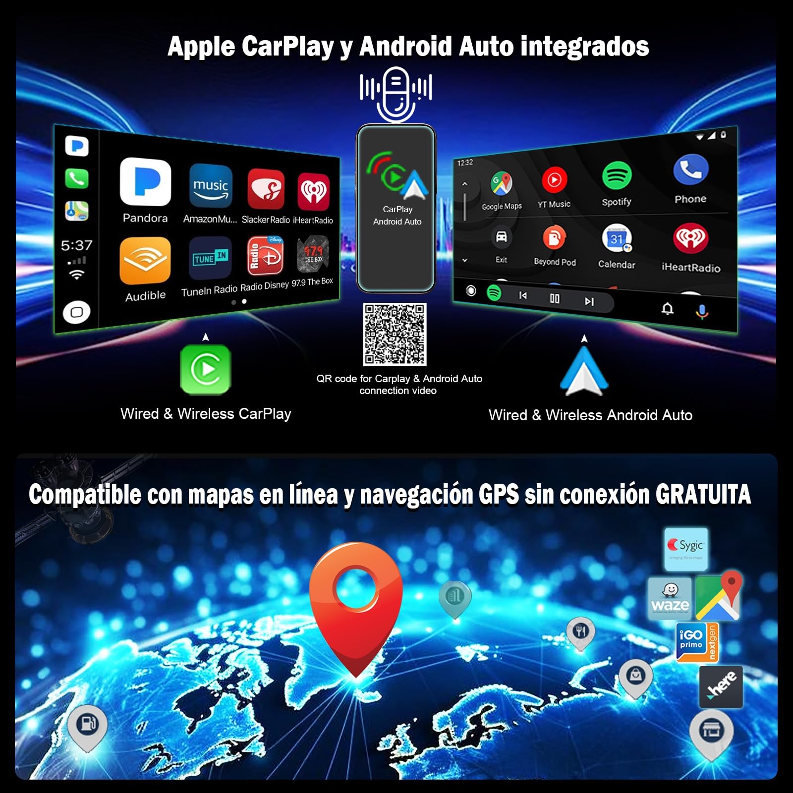 Erisin 8GB+128GB Android 16 Radio Coche para Mercedes Clase A/B W169 W245 | Qualcomm 8-Core Radio Coche Bluetooth GPS para Sprinter Viano VW Crafter 7" CarPlay Android Auto DAB+WiFi 4G USB OBD Canbus