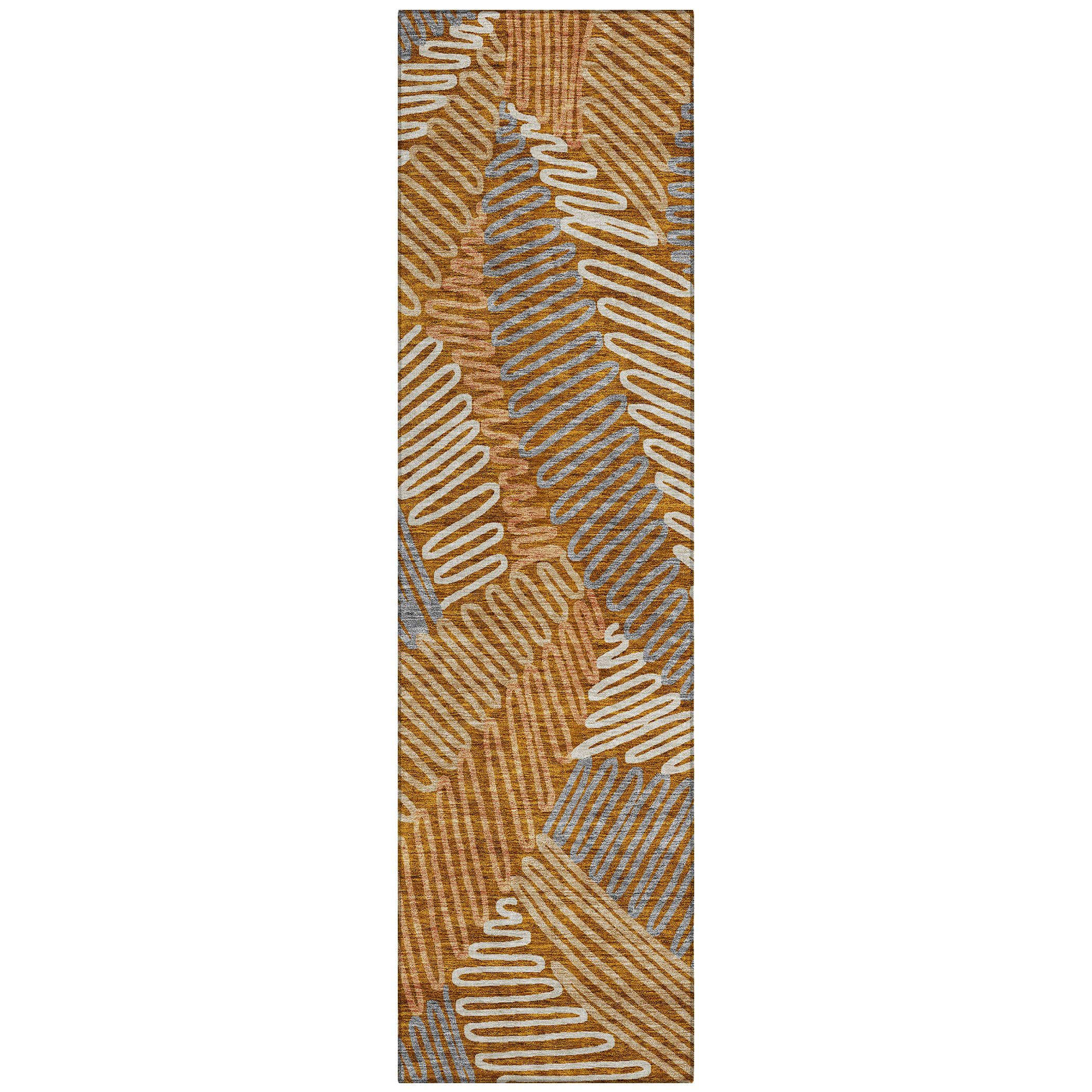 Addison Rugs Chantille ACN904 Paprika 2'3" x 7'6" Indoor/Outdoor Hallway Runner Rug, Machine Washable, Stain Resistant, Easy Clean, Non Shedding, for Kitchen, Bathroom, Laundry and Bedroom