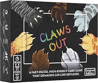 Claws Out Card Game - A Fast-Paced, Simple, Strategic Card Game for Families and Friends - Easy to Learn, Quick to Play - 3-4 Players