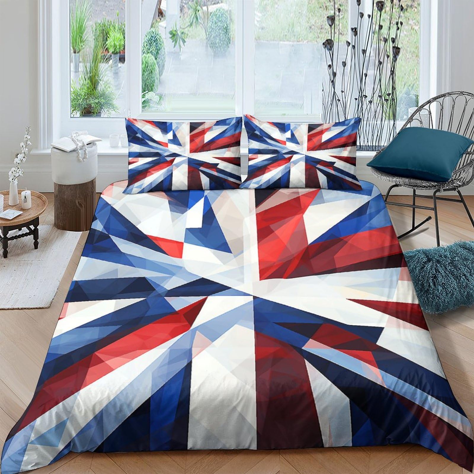 Housses de couettes drapeau britannique lit 2 personnes