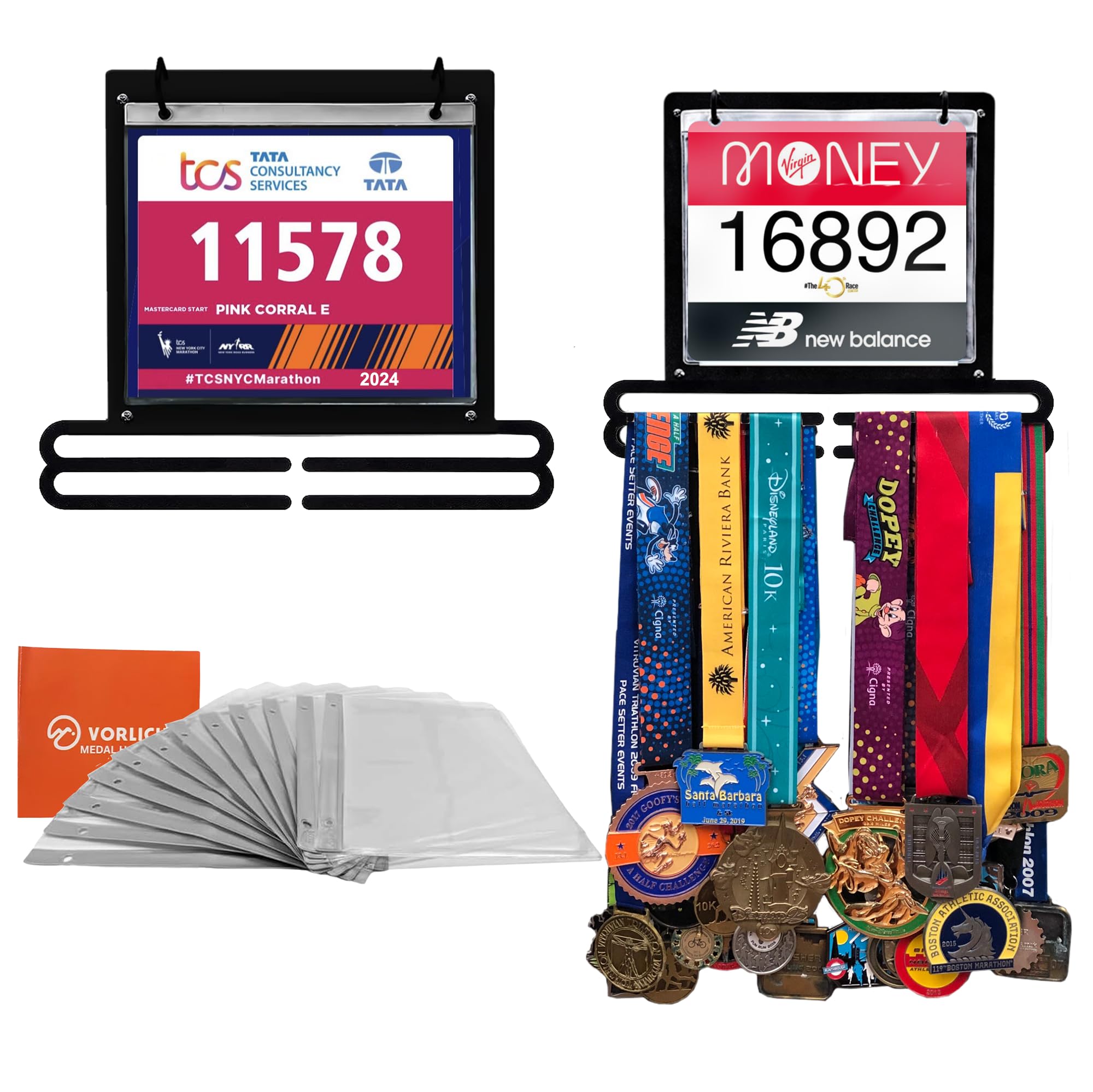 Vorlich Race Bib and Medal Display Medal Hanger Display Medal Holder