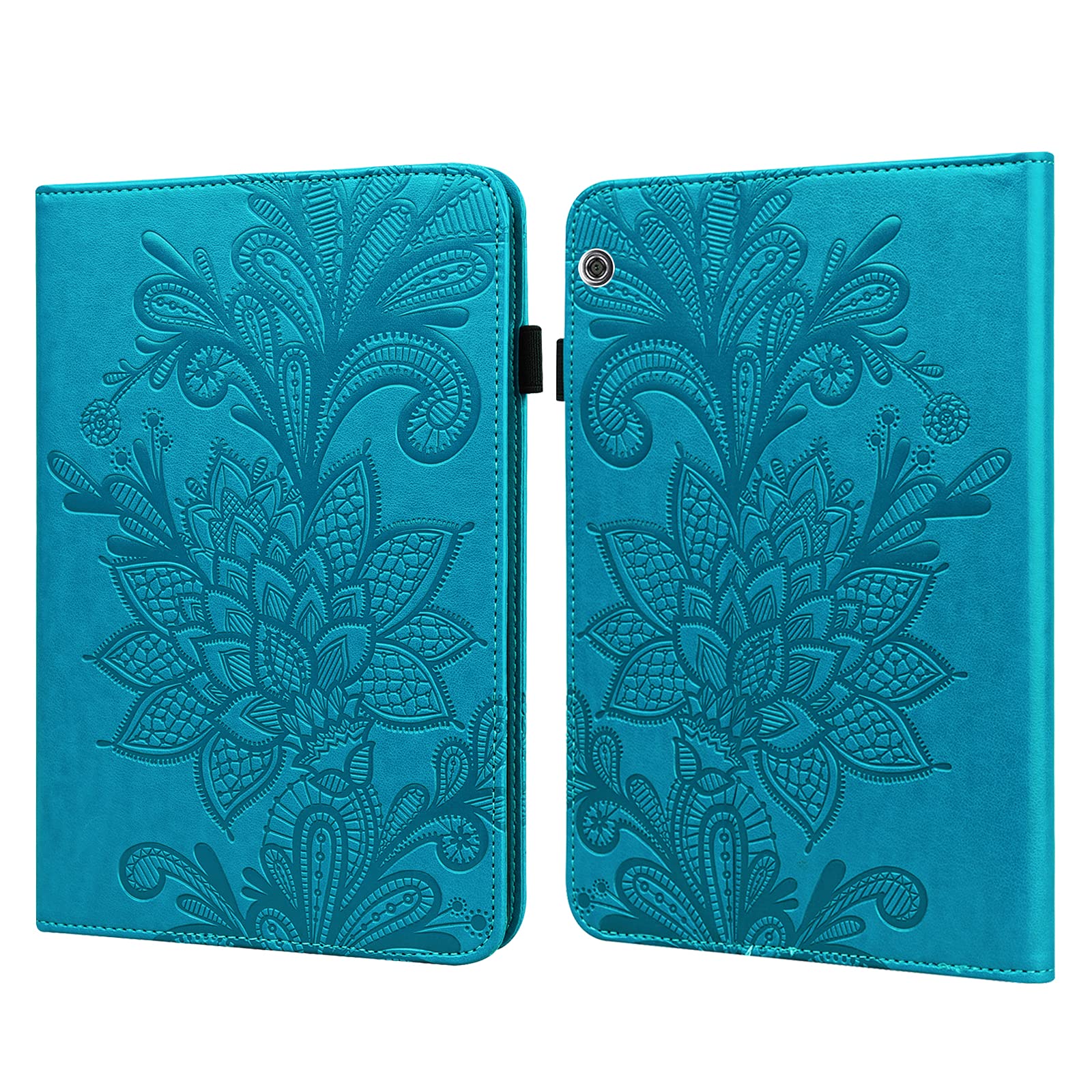 QYiD Custodie per Huawei MediaPad T5 10, Ultra Leggera Shock Proof Protettiva Antiurto in Silicone Cover Custodie per Huawei MediaPad T5 10 10.1 Pollici 2018, Azzurro