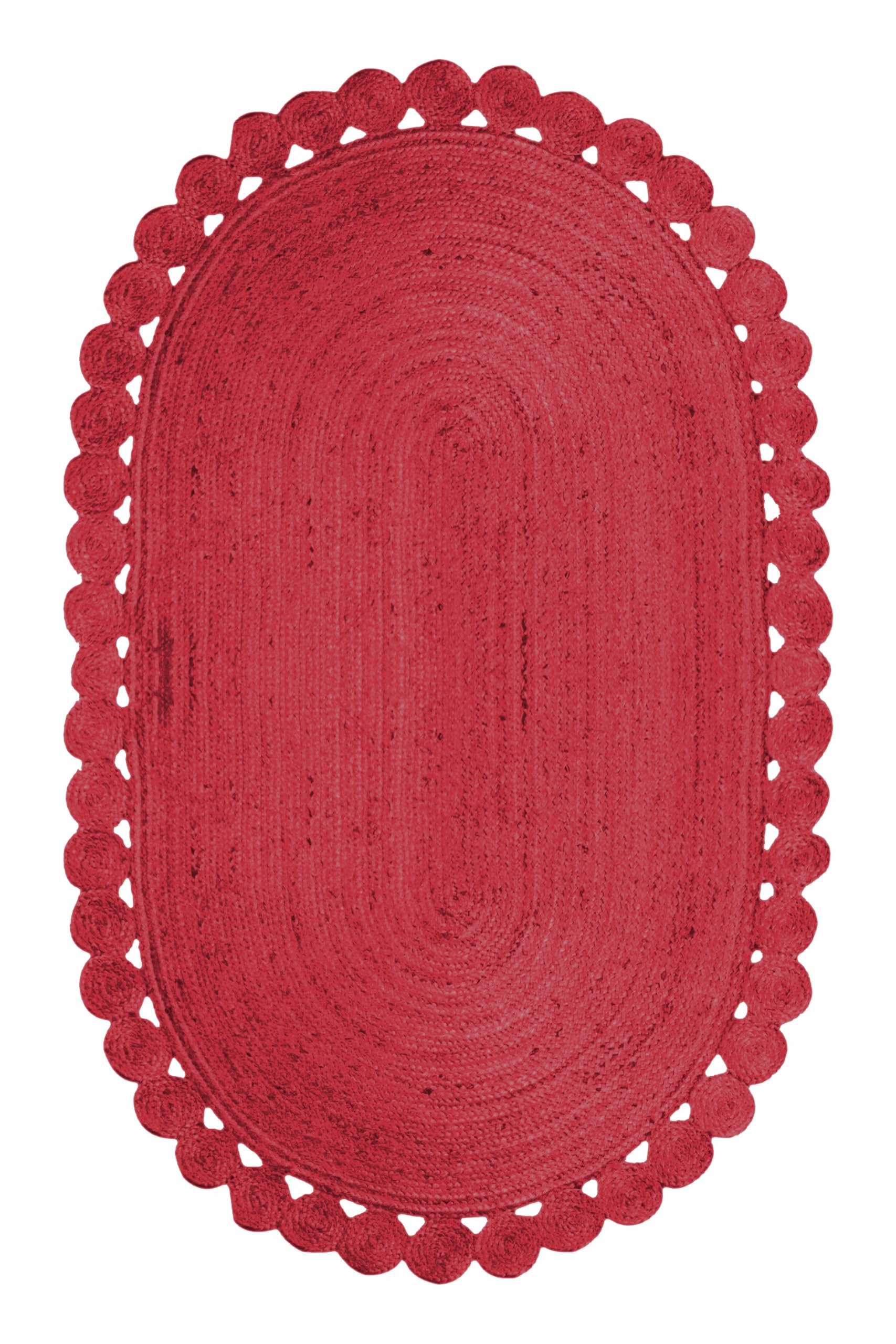 Tapis de couloir ovale en jute pour maison de lac et décoration de chambre à coucher