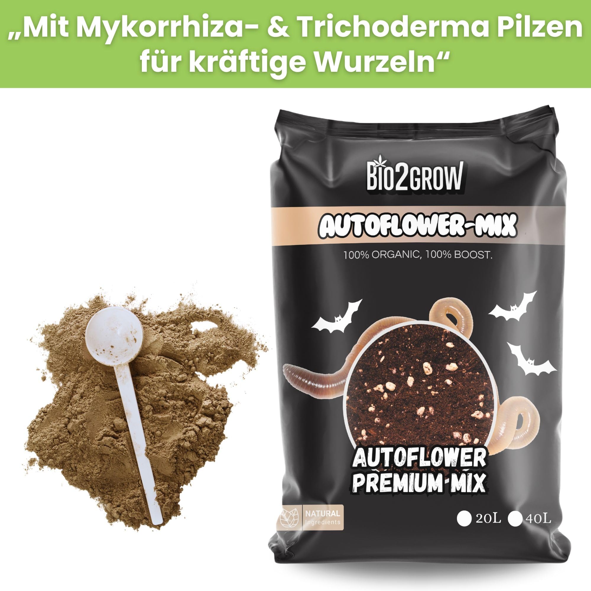 Autoflower Mix 80 Liter - Automatik Indoor & Outdoor Blumenerde für Pflanzen Leichte Mischung Gemüse Anbau Supermix