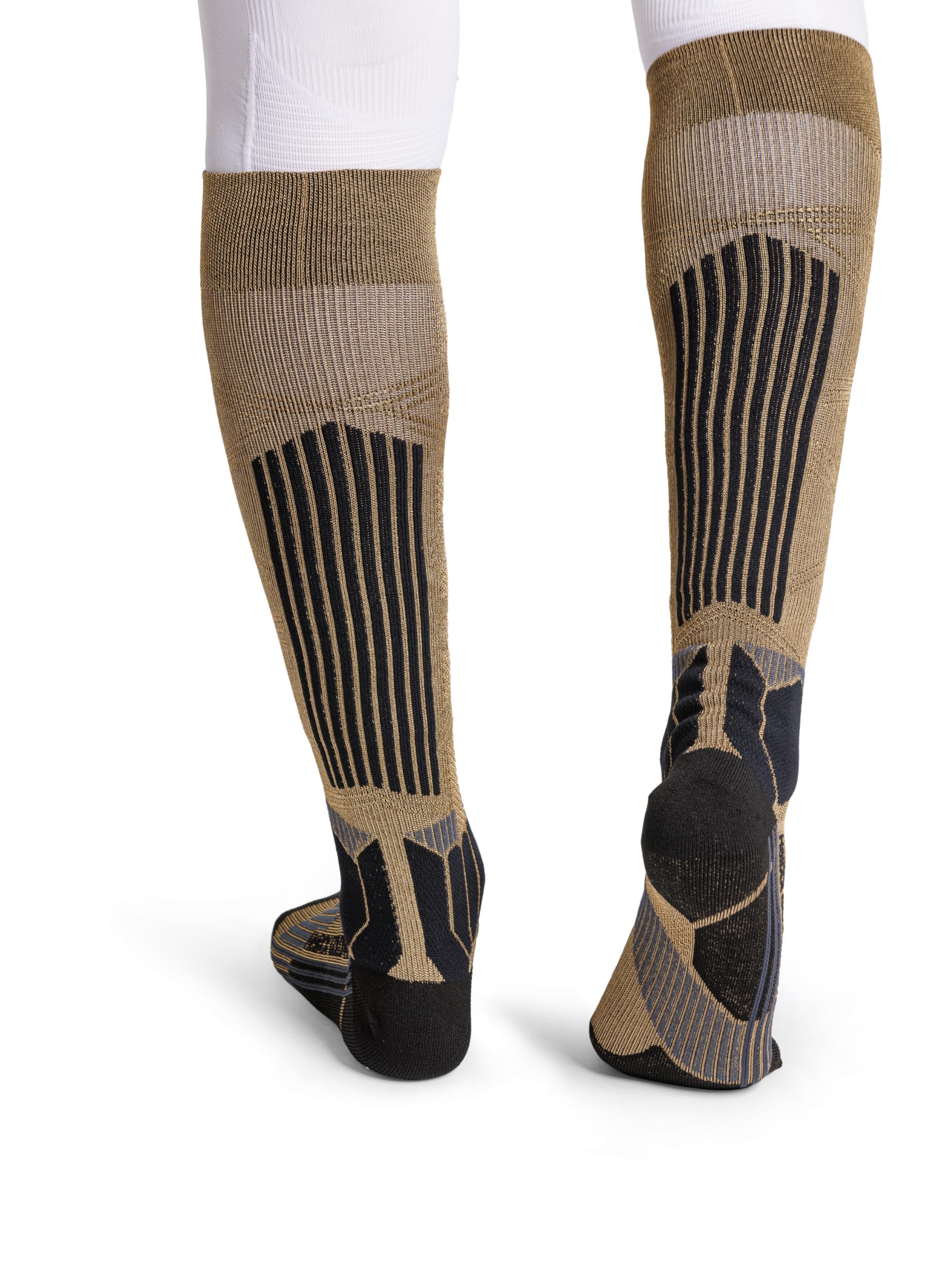 X-Socks Helixx Gold 4.0 Womens Special Edition Black and Gold - wysokowydajne skarpety do sportów zimowych zapewniające zwiększony komfort klimatyczny i wsparcie mięśni - Złoty/czarny, 39-40