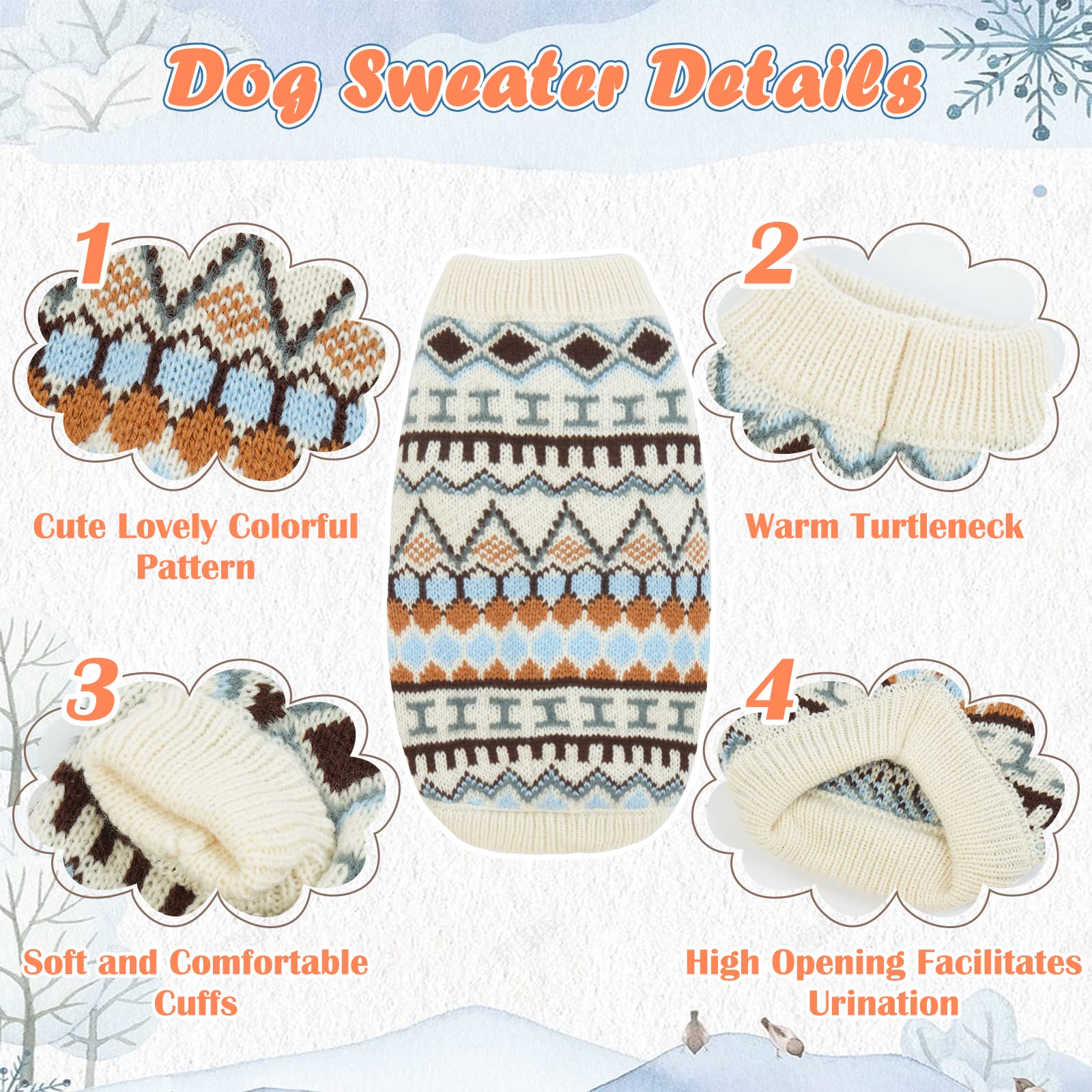 Hjumarayan Maglione Cane di Taglia Piccola Media, Caldo Maglioncino per Cani, Invernali Carino Fashion Dog Maglione Animali Domestici Lavorato a Maglia Caldo Pullover per Cane (XS)