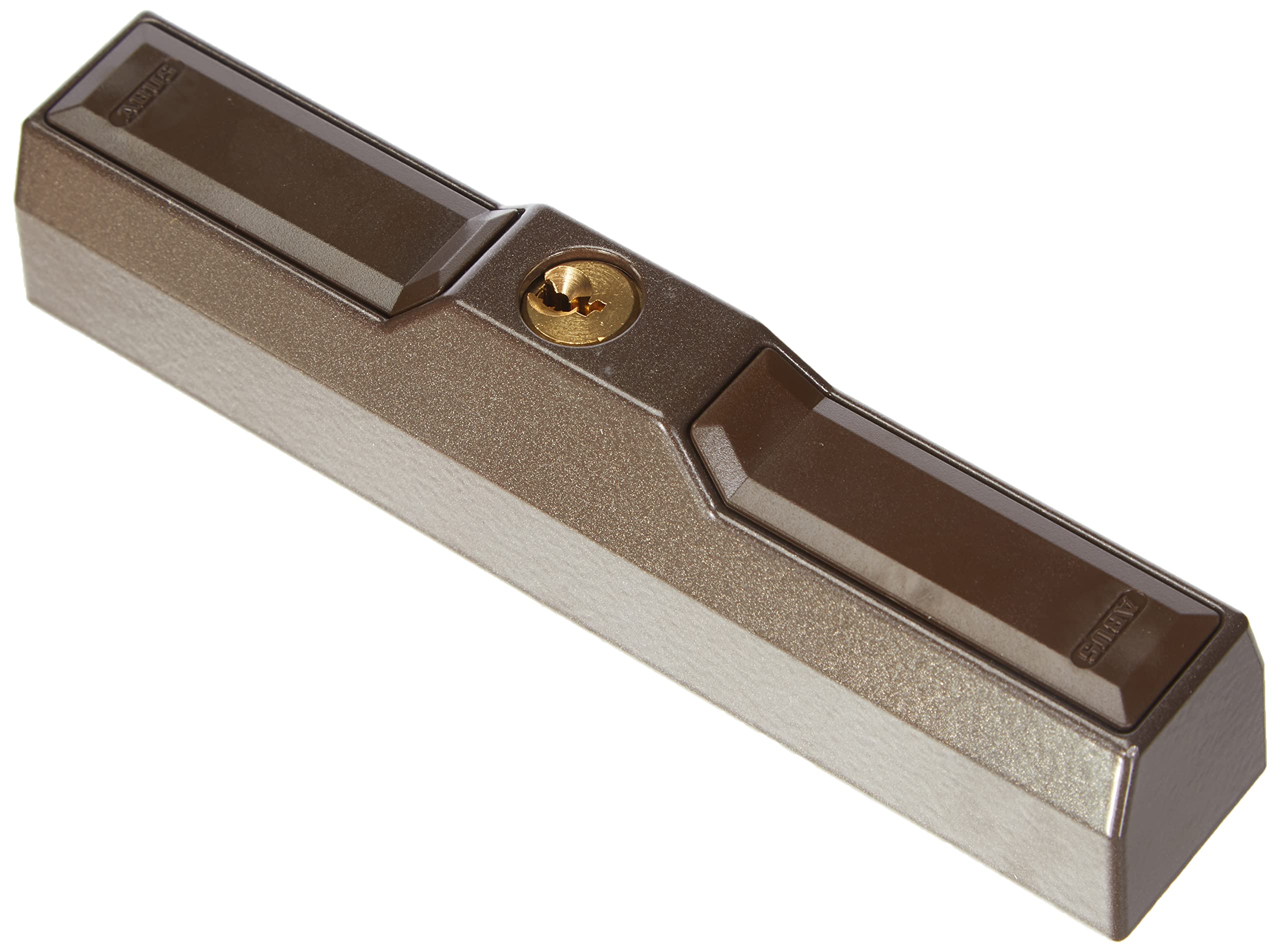 ABUS Seguro adicional para ventanas FTS88 - Cerradura para ventana con dos pasadores de acero - Cierre Distinto - Nivel de Seguridad ABUS 9-35231 - Marrón