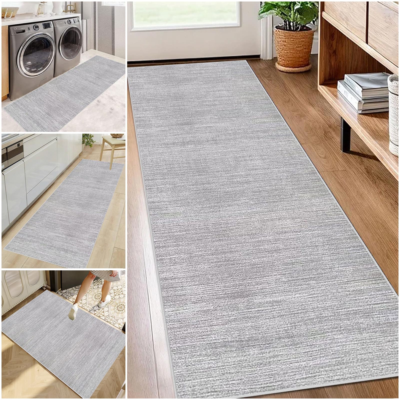 Lzrexnvofxg Color-090 Hallway Runner Rug 40 X 150 Cm Non Slip Long Carpet Runner For Kitchen Area Runner Rugs Washable Kitchen Runner Mat Narrow Rugs Low Pile Rugs Runner For Hallway, Entryway, Bedroom, Laundry Room