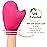 Self Tanner Mitt Applicator - US Patent Self Tanning Mitt with Elastic Cuff in Pink Color. Velvet Soft Texture for Streak-Free Full Body Application, Perfect for Beach Vacation, Back,Legs