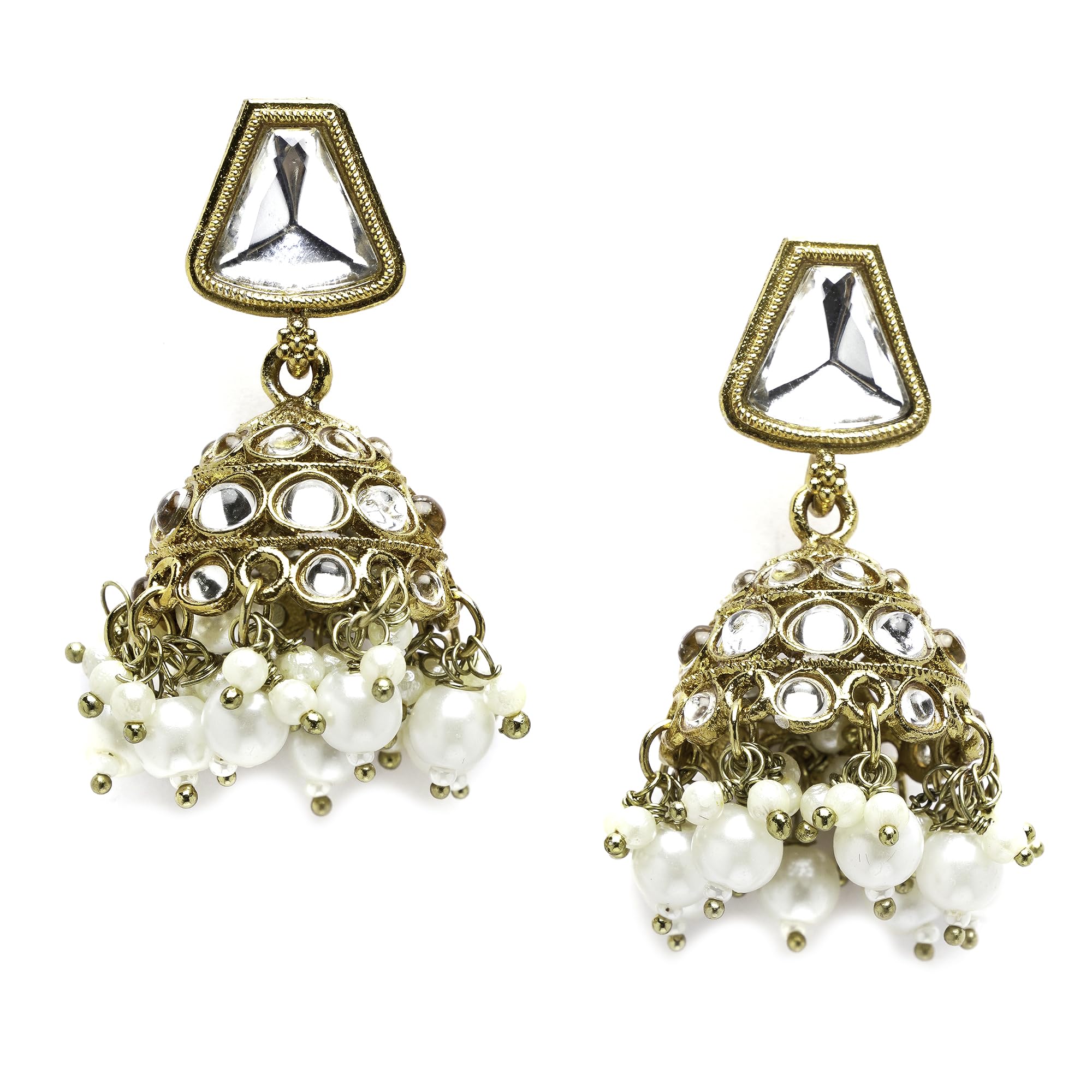 See full amazon price history chart for ZENEME Gold-Plated Kundan & Pearls studded Dome Shaped Mirror Jhumka Earrings For Girls and Women (White) ZENEME Gold-Plated Kundan & Pearls studded Dome Shaped Mirror Jhumka Earrings For Girls and Women (White) (B0CG9V2VCD) Amazon Price History, Amazon Price Tracker