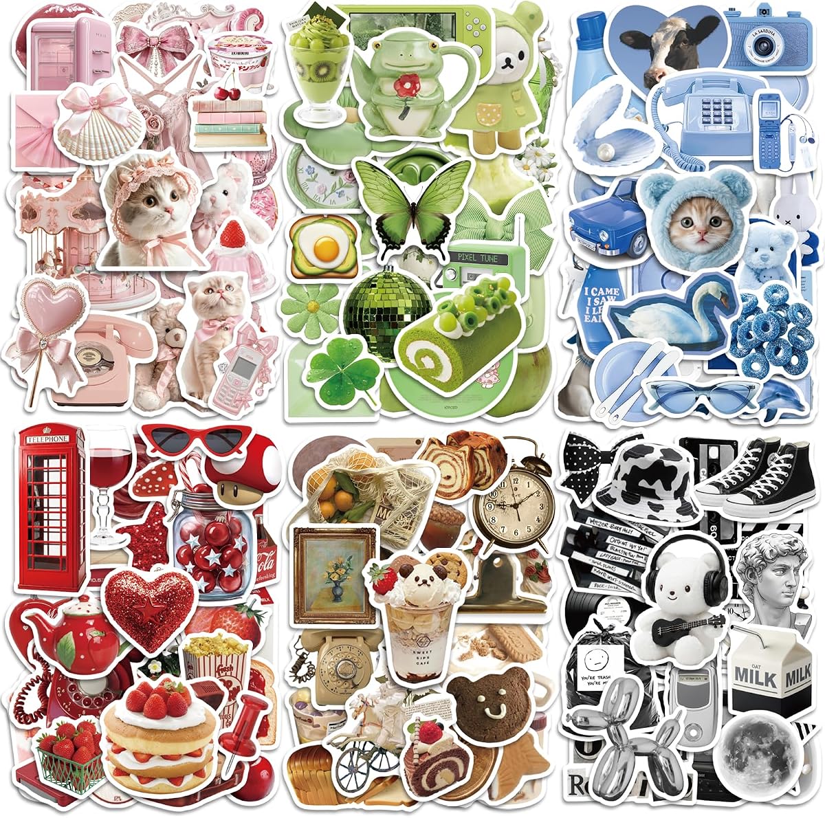 300Pcs Vintage Aesthetic Stickers