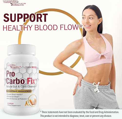 Miniatura 5 de Pro Carbo Fix - Suplemento natural de limpieza intestinal y carbohidratos - Fórmula a base de plantas con probióticos - Apoya la salud digestiva