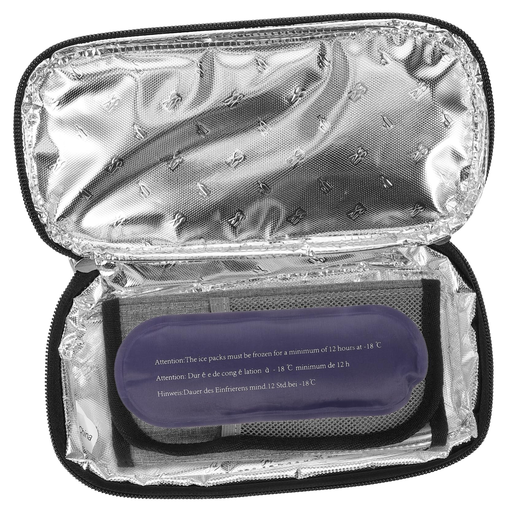 FRCOLOR 4 Stück Tragbare -kühlbox Unterstützung Reisen Isoliert Fall Tasche Gürtel Genehmigt Cooler Reisekoffer Tragen Pflege Tragbarer Medizinkoffer Gefrierbeutel Polyester Grey