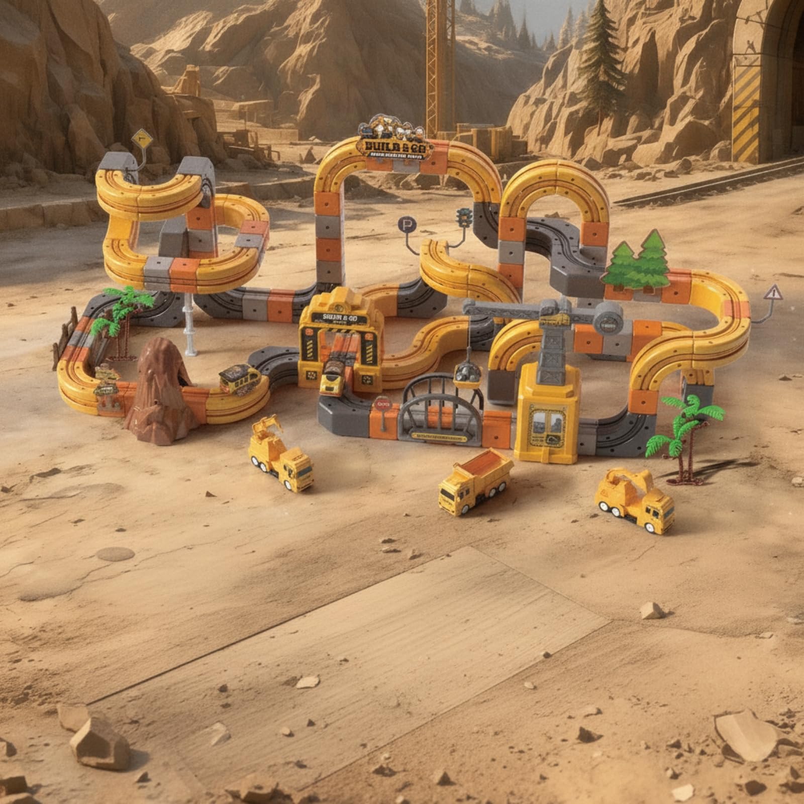 Colcolo Pista da Costruzione -da- con Trenino Motorizzato senza Schermo Giocattolo Assemblaggio Coeren Robusto per Area Giochi