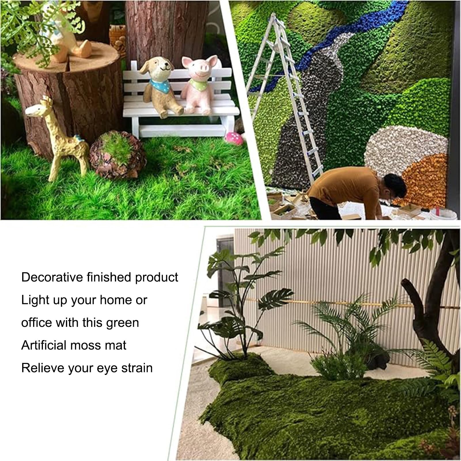 Amazon.co.jp: 人工モスデットグリーンウォールアート屋内ホーム