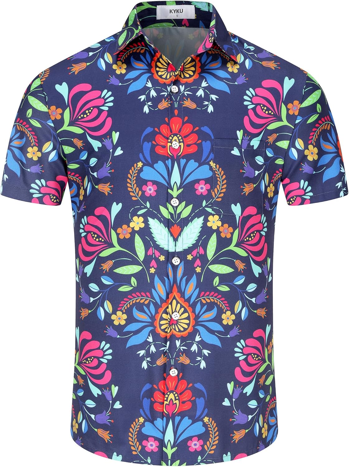 KYKU Mexico Shirt for Men Funny Beach Shirts Hawaiian Button Down Short Sleeve - Image 3