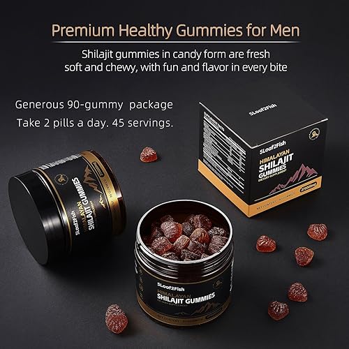 Miniatura 6 de Gomitas Shilajit orgánicas, suplemento de gomitas Shilajit puras del Himalaya para hombres, gomitas Shilajit doradas para mujeres, minerales