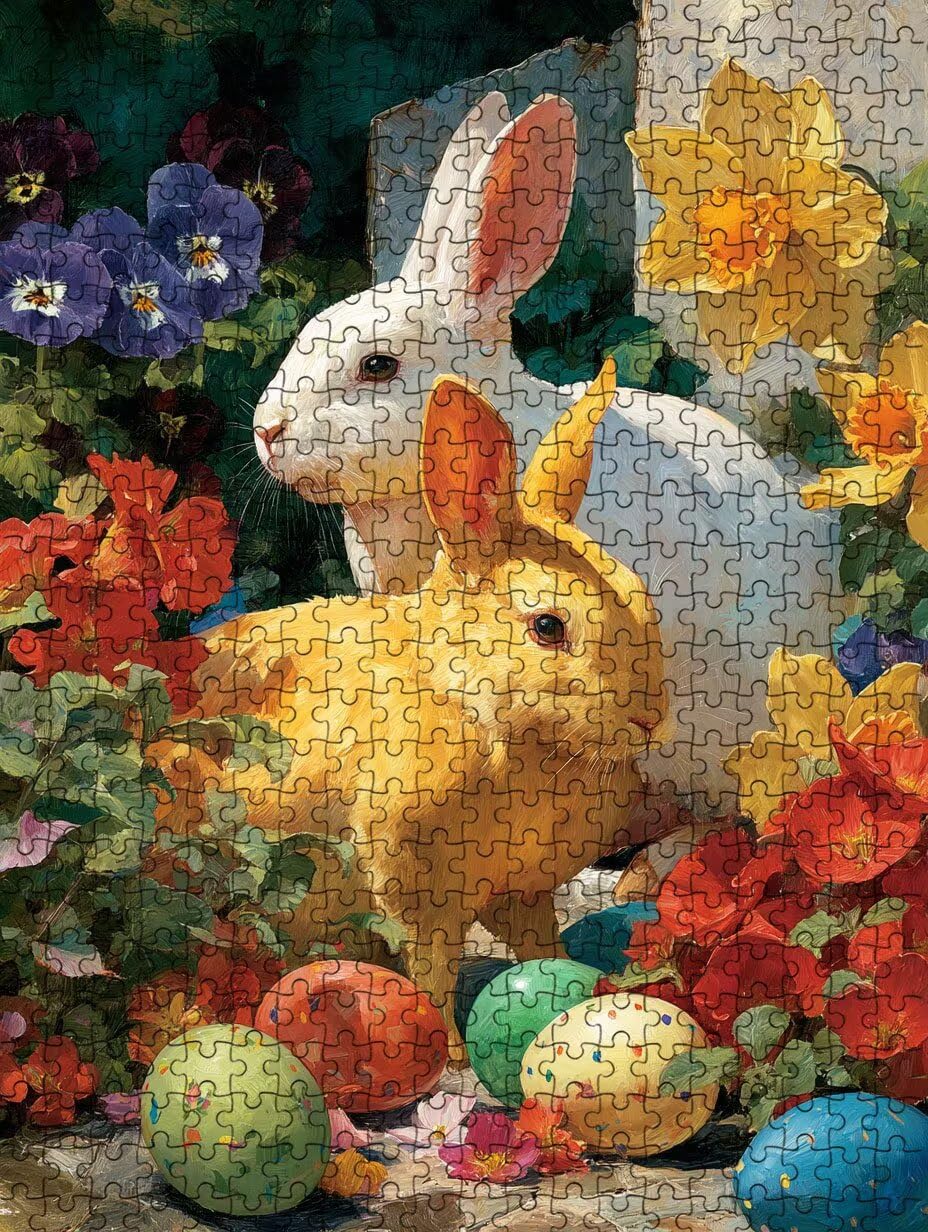 Conejo Puzzle 2000 Piezas, Rompecabezas Adultos Puzzle, 3D Un Rompecabezas, Desafiante Puzzles de Decoración Juego de, Juego Educativo para Toda la Familia, para Regalo Decoración FNKL7-999