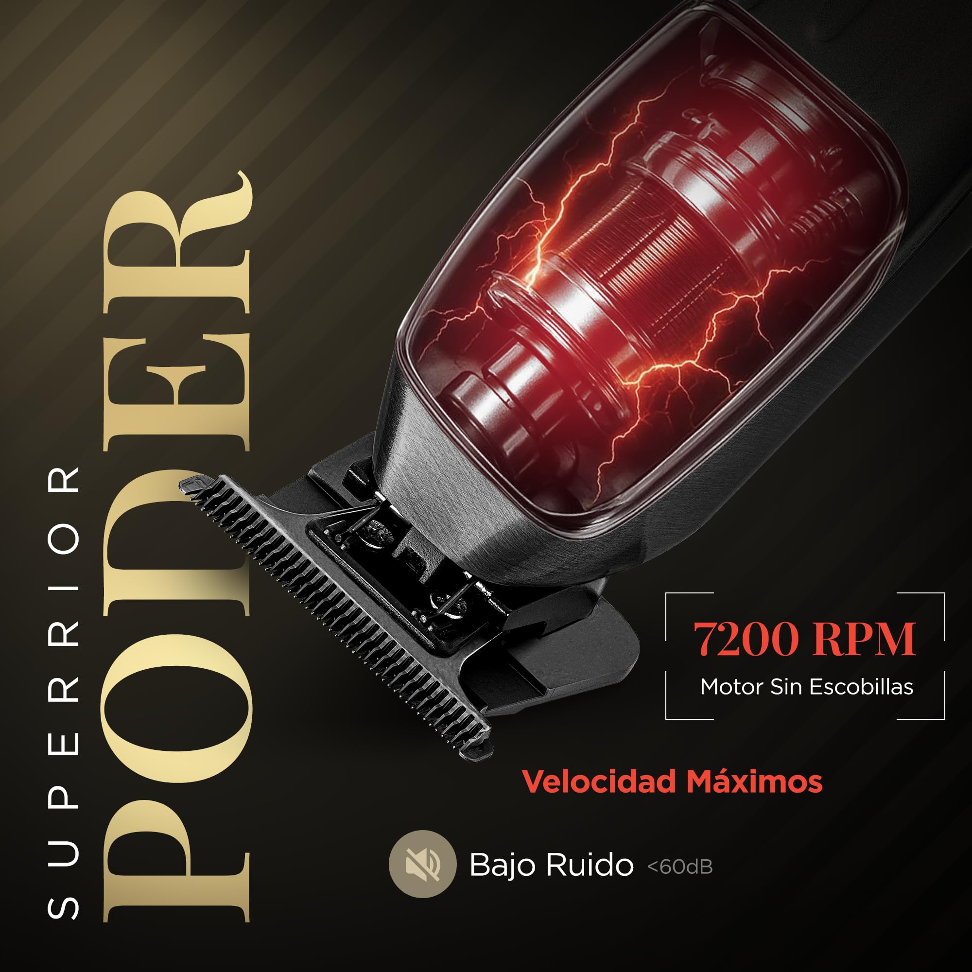 Fagaci Trimmer Profesional Zero Gap, Maquina de Cortar Pelo Hombre 0mm con 5 Veces más Duración del Filo, Cortapelos hombre con Motor sin Escobillas, Cortadora de Pelo Hombre con Cuchilla en T