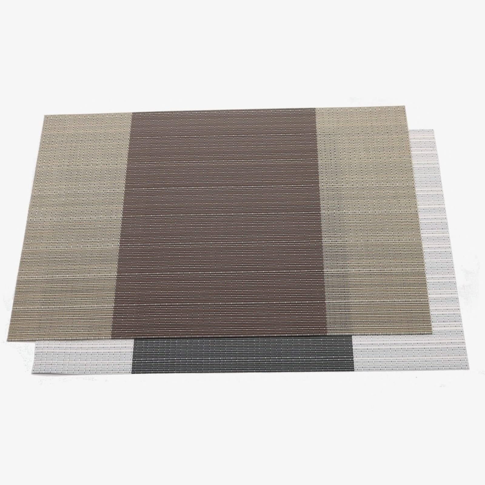 Platzsets Country 10er Set, Esstisch Unterlage Braun 45x30cm Farbverlauf PVC für Küche Restaurant Speisetisch