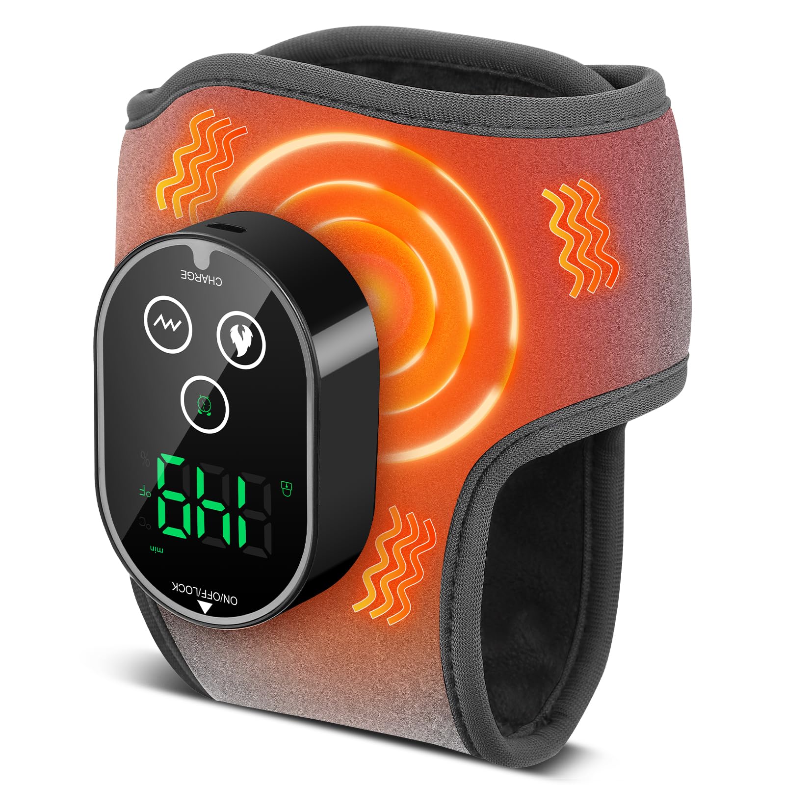 Fussmassagegerät Elektrisch mit 3 Vibrations, 4 Heats & 3 Timer | Fußmassagegerät Elektrisch mit 3000mAh, Fussmassage für Durchblutung Knöchel Wärmen Durchblutung Geschenk für Vater Mutter