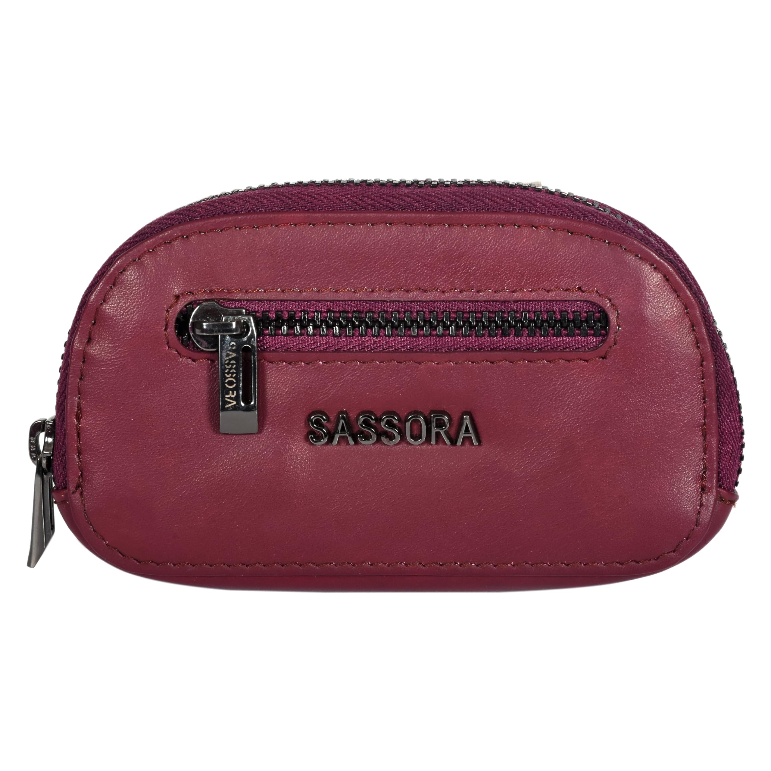 sassora Genuine Leather Key Case with Dual Pockets | Compact Holder for Car & Home Keys | Mini Pouch for Coins & Cash | For Men & Women-picture-21