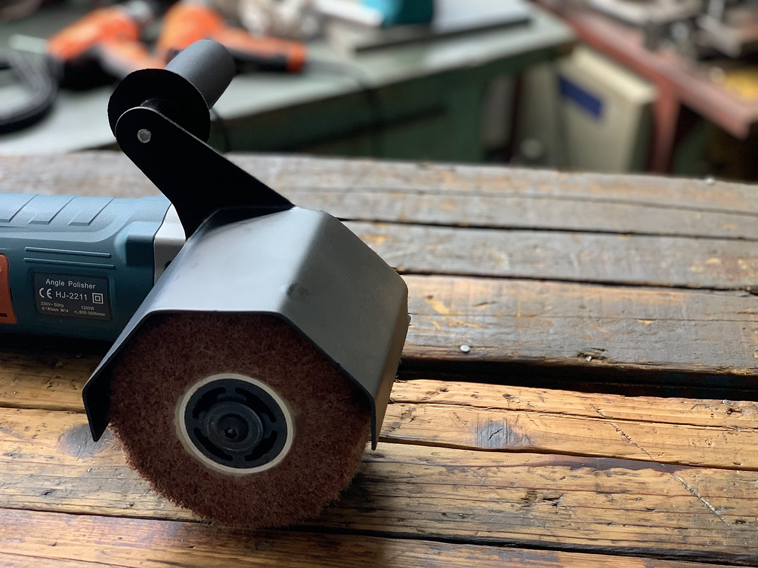Aidelife Brosse en fibre synthétique pour la préparation de surfaces planes en métal et en bois et pour le lustrage de métaux bruts pour rénovateur extérieur à brosse Ø120x100