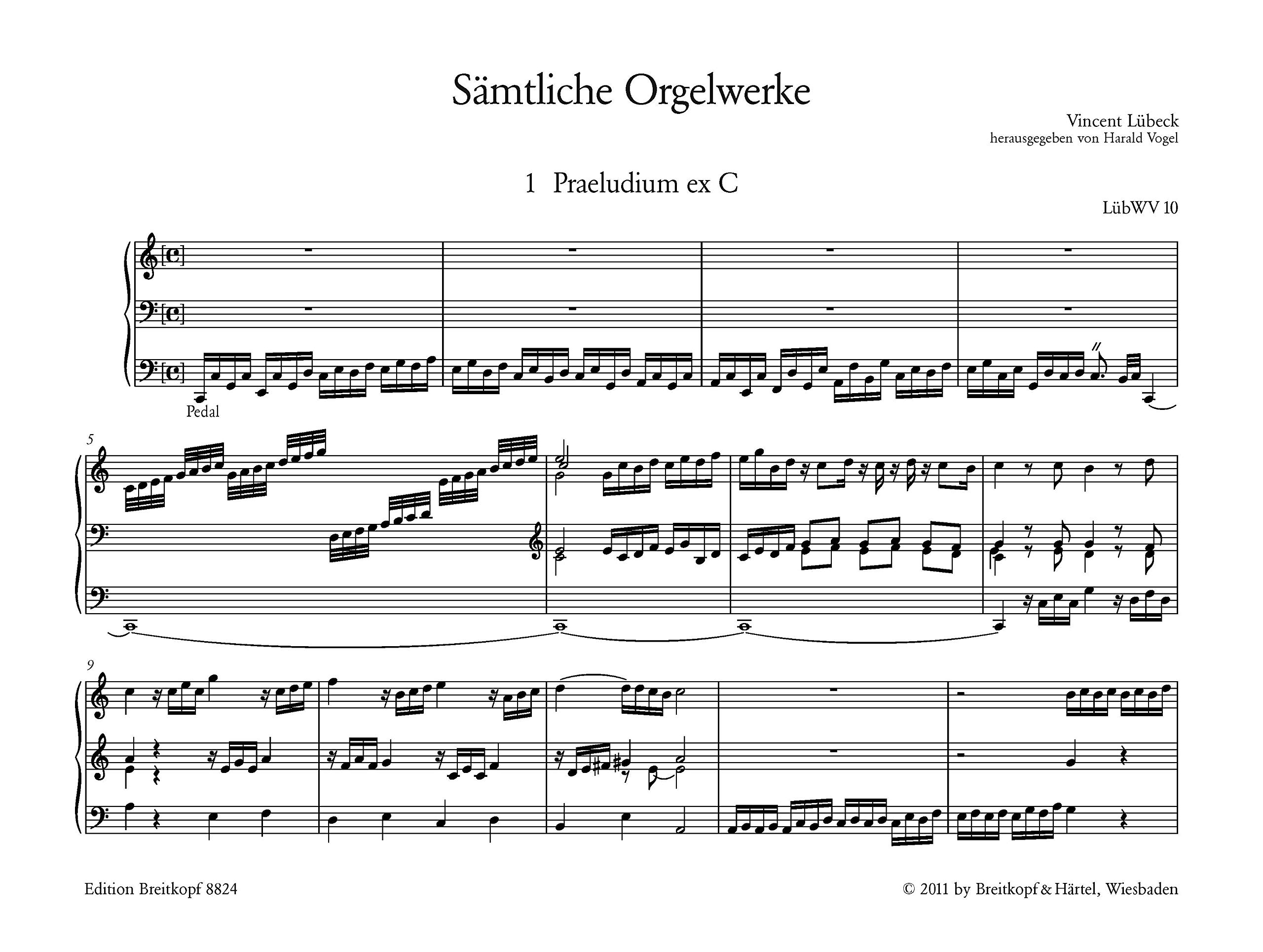 Sämtliche Orgelwerke (EB 8824): (1654-1740)