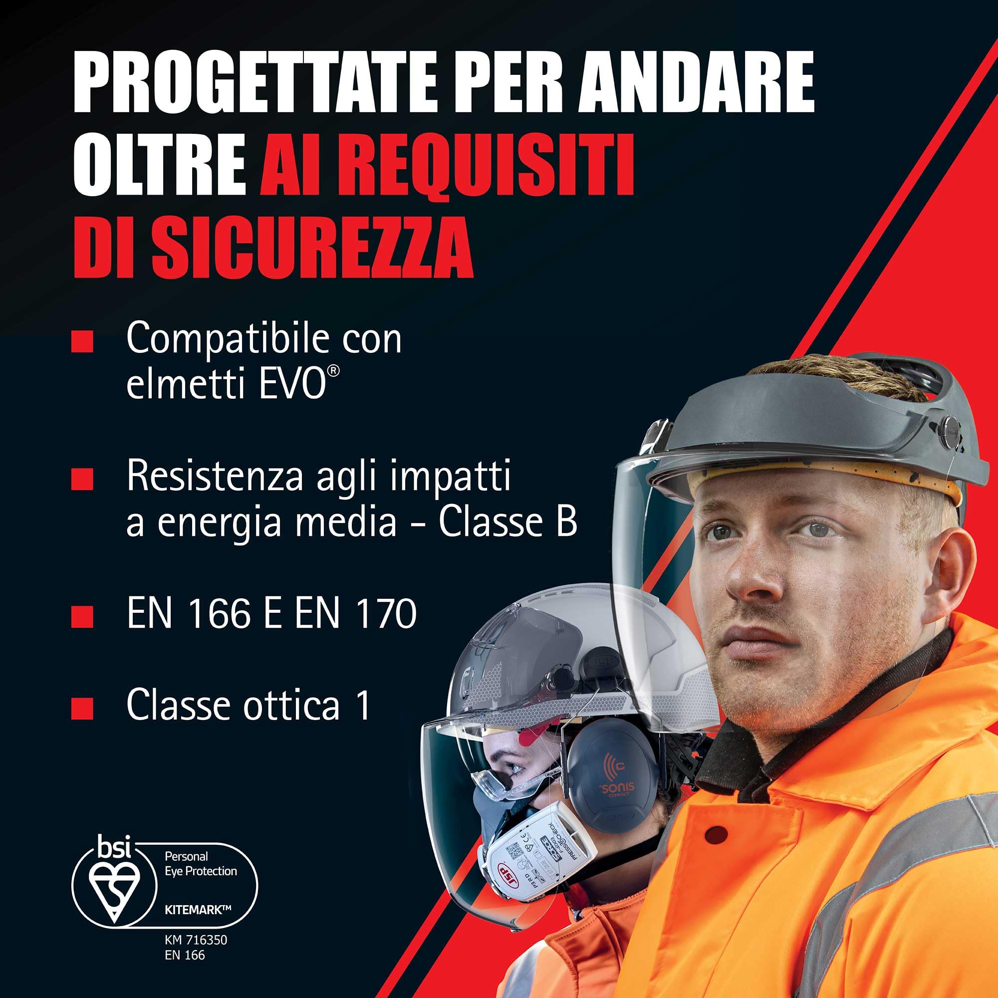 JSP EVOGuard C4 Schermo Facciale Antiappannamento con Mentoniera | Visiera antiappannamento e antigraffio con mentoniera per maggiore copertura. EN 166 & EN 170.