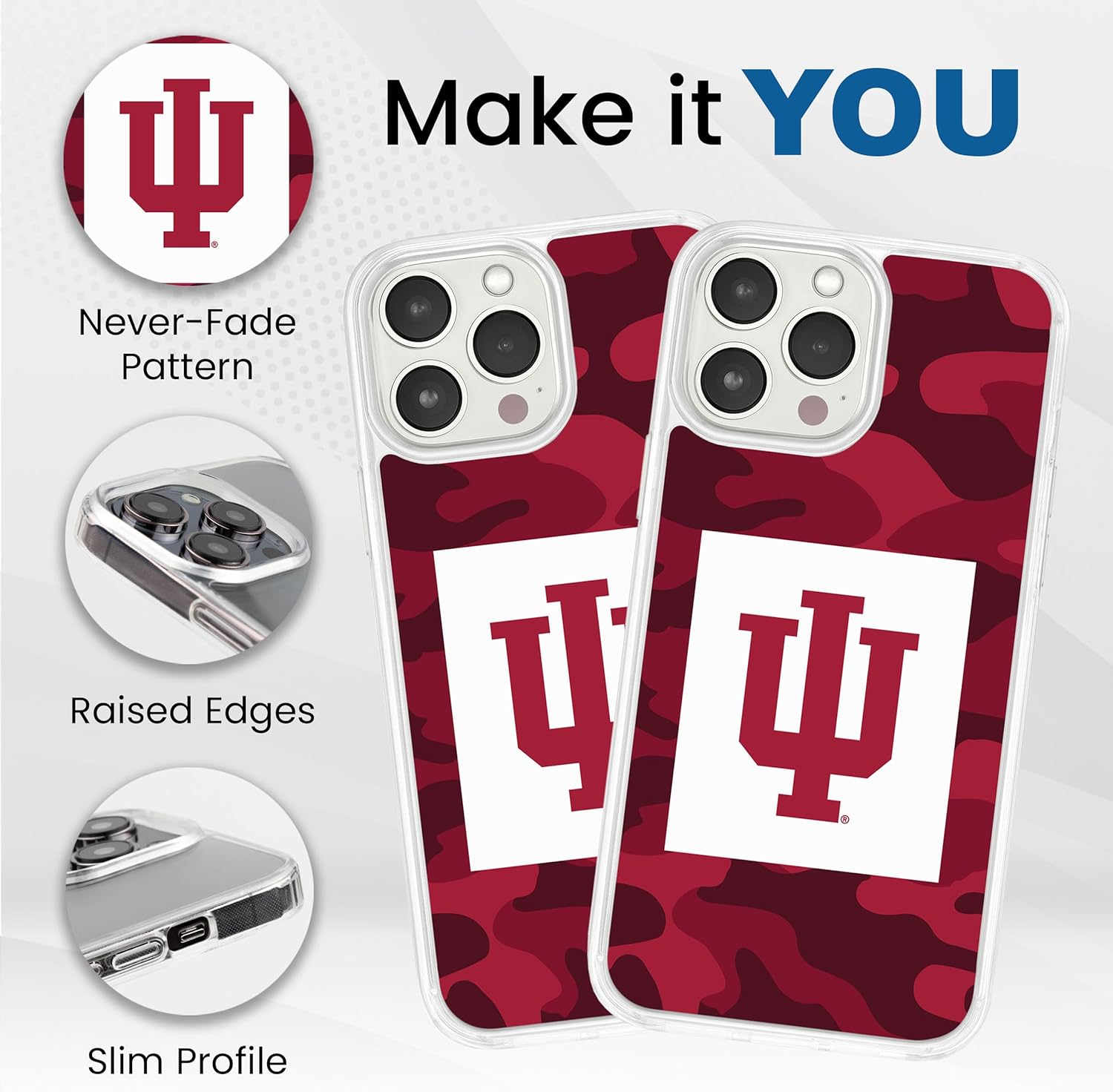 Affinity Bands Indiana Hoosiers HD Phone Case Compatible with Apple iPhone 11 (Camo)