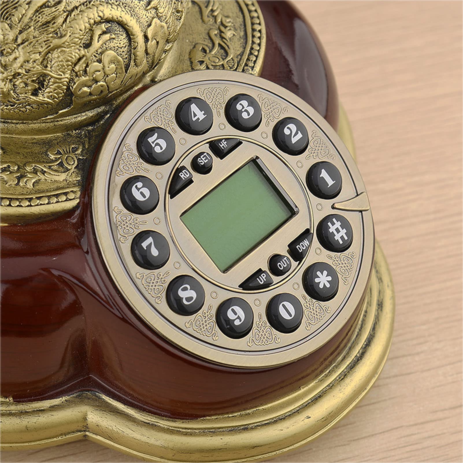 Telefono Fisso Vintage con suoneria Meccanica e Funzione Altoparlante Telefono con quadrante retrò per casa, Ufficio, Hotel