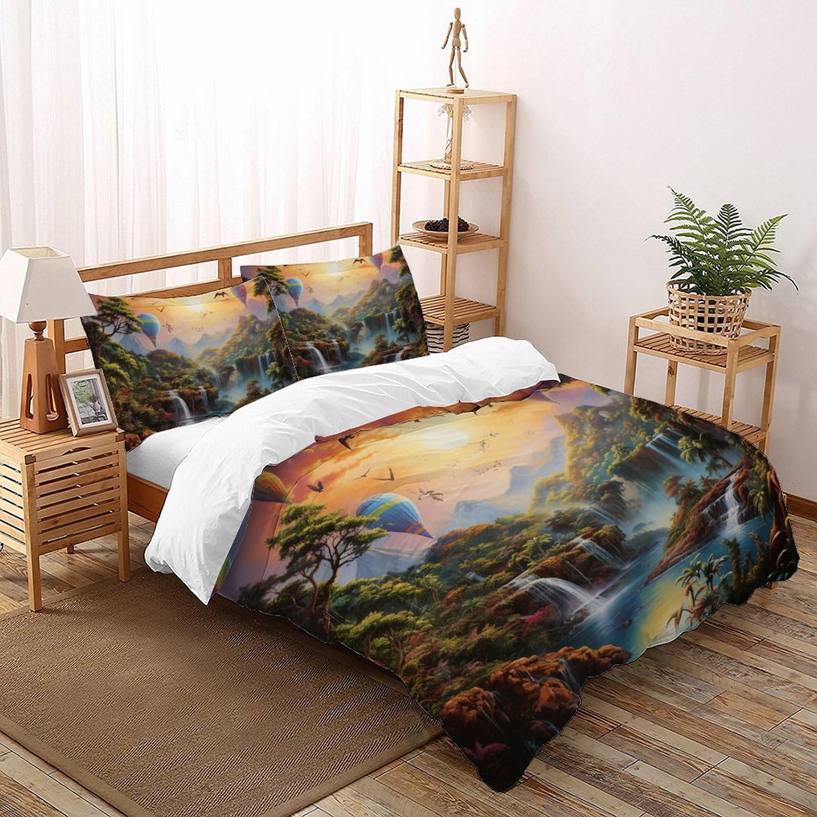Housse de couette forêt tropicale zippée pour en finir avec la couette qui glisse