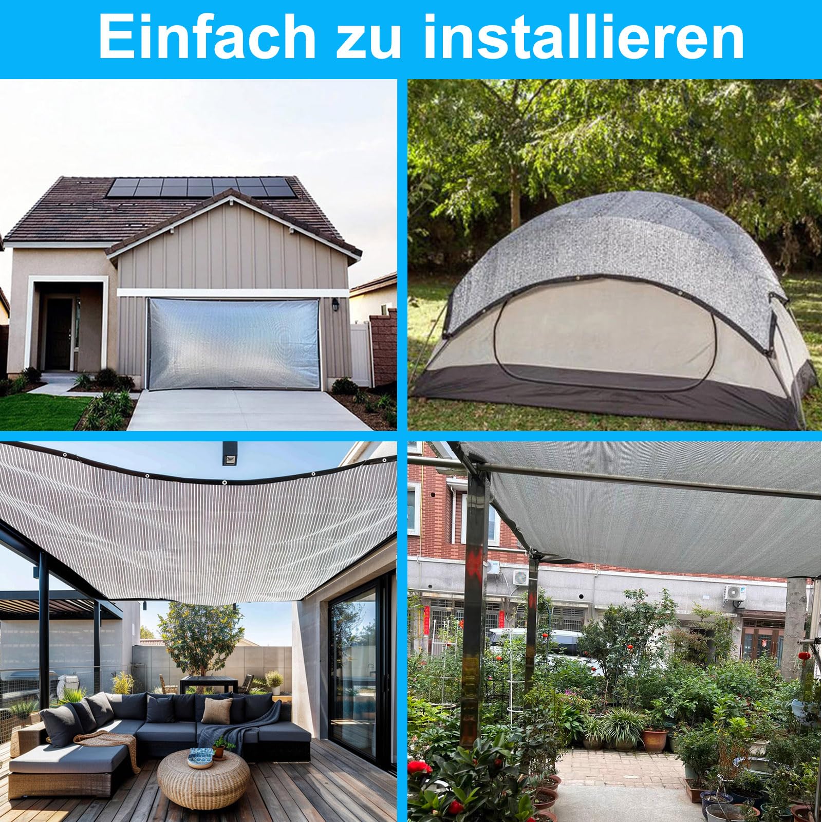BeGrit Schattennetz Auto Hund 99% Alu Hitzeschutz mit Ösen 2m x 1m | UV Luftdurchlässiges Sonnennetz Aludecke Auto Alunetz reflektierende Schattenplane für Camping Gewächshaus Garten Pflanze