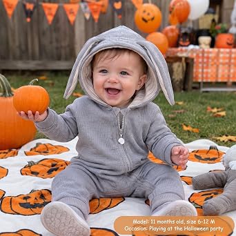 Simplee kids Baby Bunny Outfits Romper,Zipper Up