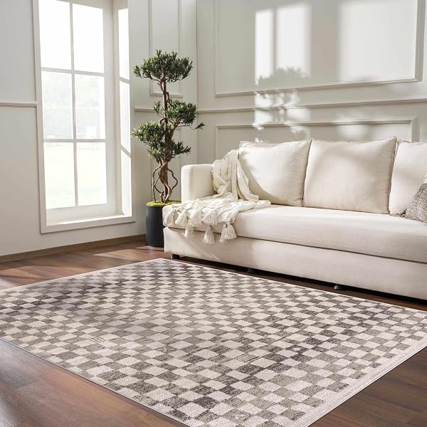 BoutiqueRugs Irregular Checkered Area Rug Collection (PTK-SFG)