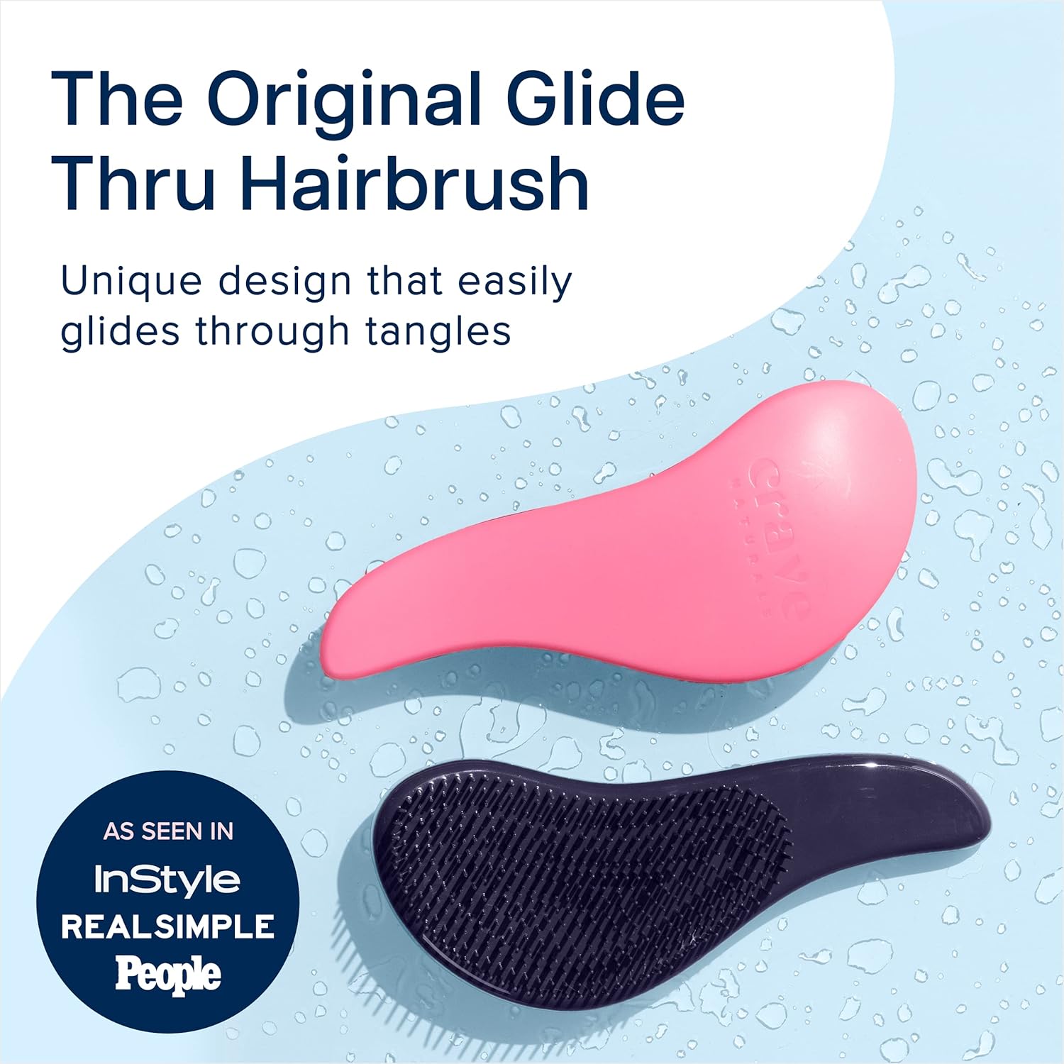 Crave Naturals Glide Thru Detangling Brush (PINK)
