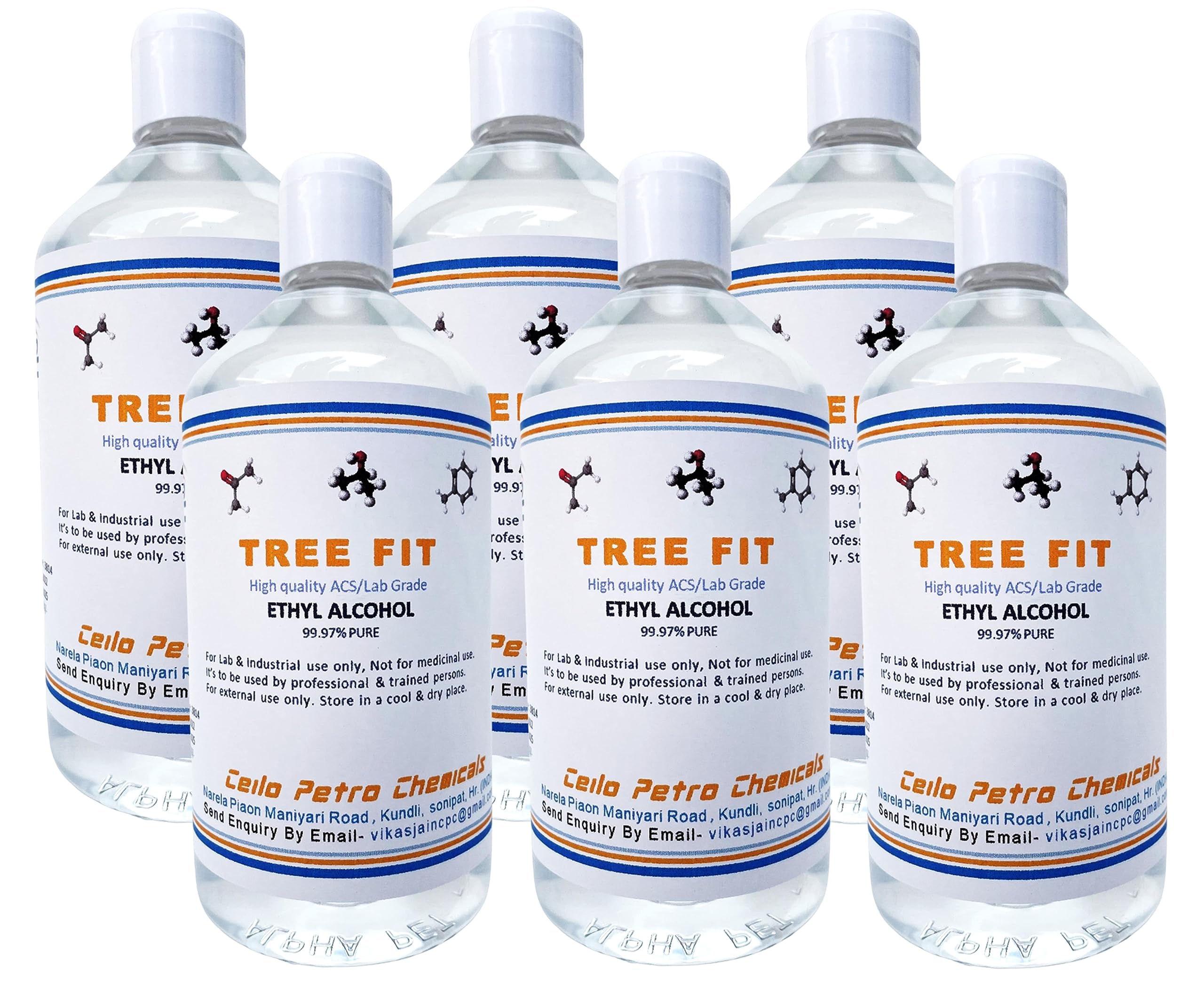 Ethyl Alcohol Used As Solvent For Paints, Varnishes Pure, Cleaning Mixtures | Absolute Ethyl For Hand Sanitizer And Laboratory (500, Round, 6, TF Ethyl_Alcohol)