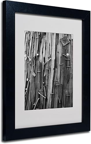 Trademark Fine Art Patty Tuggle - Arte enmarcado de uñas y grapas en marco negro, 11 x 14 pulgadas