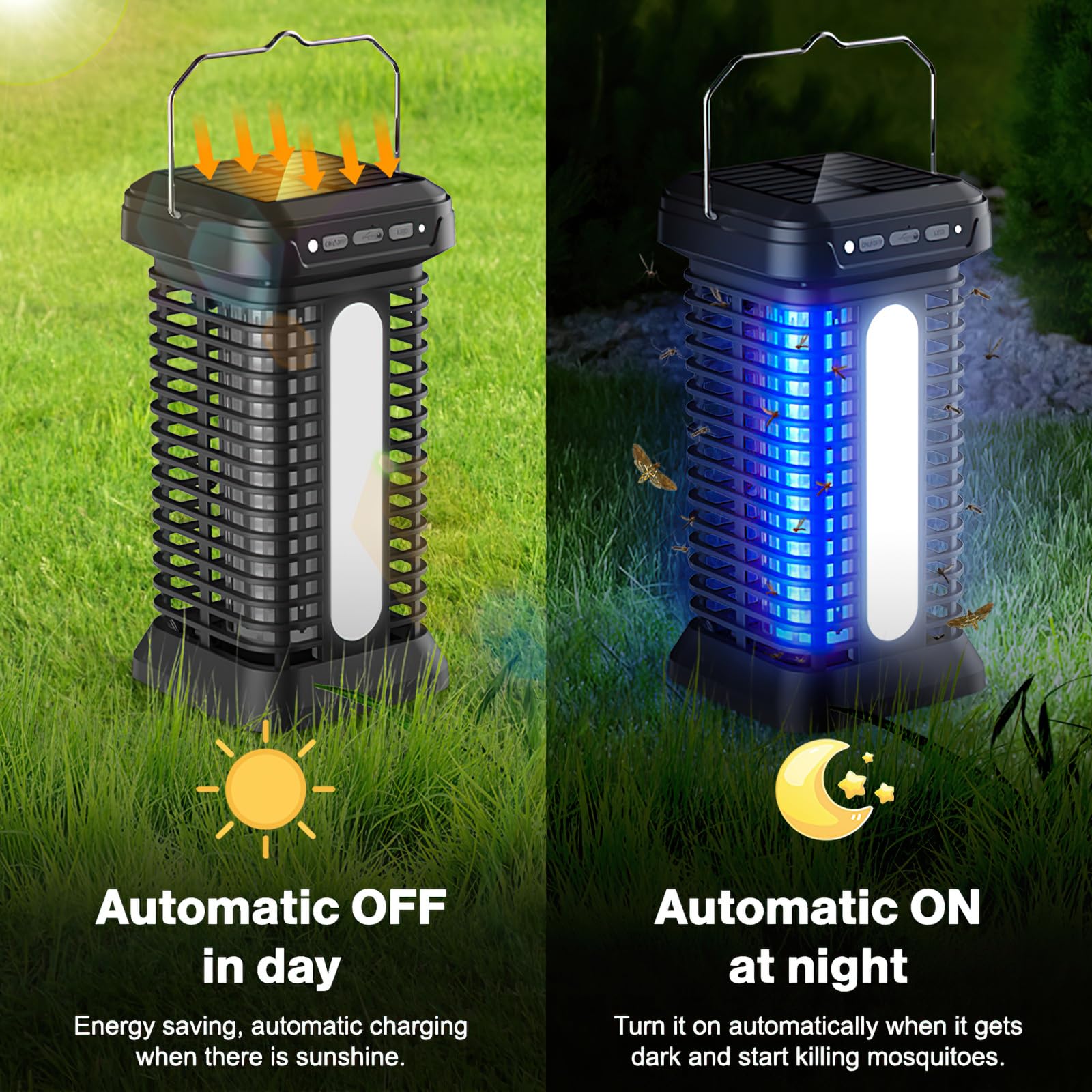 Lampada anti-zanzara, UV anti mosca zanzara assassino di insetti elettrici, lampada elettrica anti-zanzare, trappola per zanzare, per camera da letto, soggiorno, cucina, camera dei bambini