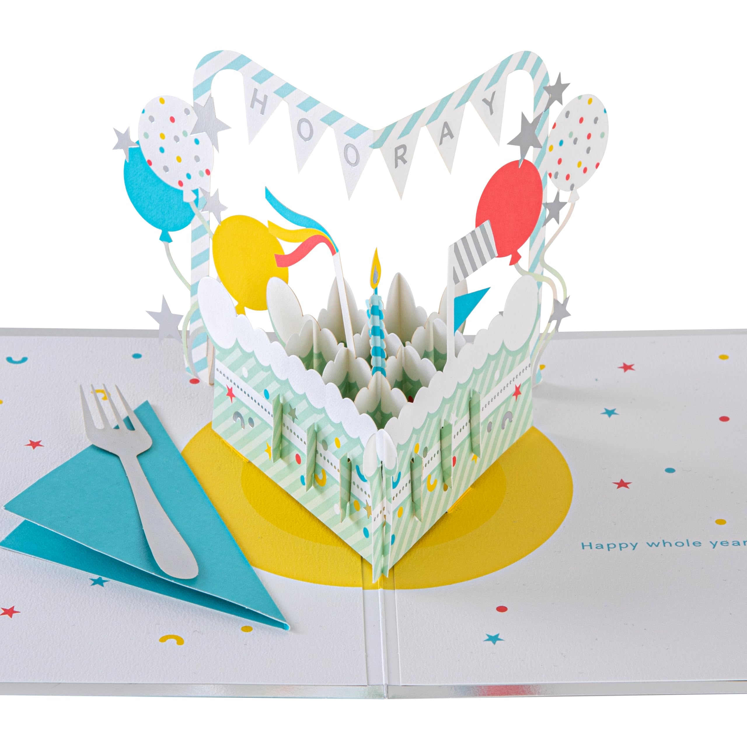 Hallmark 3D and Pop Up Birthday Card, Birthday Wishes, Cake Design, Colourful