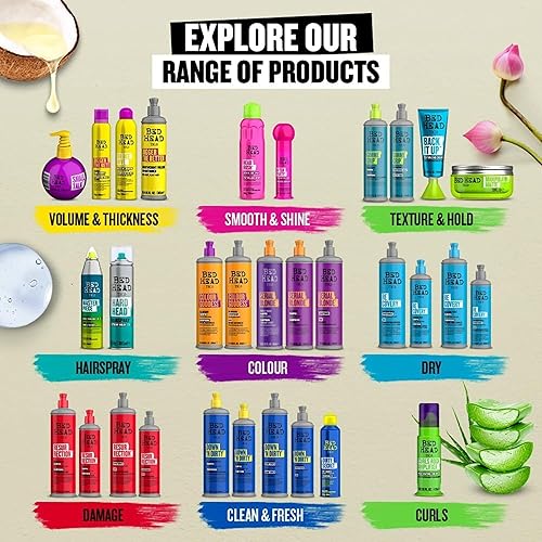 Miniatura 9 de TIGI Bed Head - Champú tonificante morado para cabello tratado químicamente, rubio serial, sin sulfato, 13.53 onzas líquidas